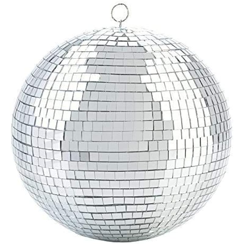 Mirror Disco Ball – 8-Inch Cool and Fun Silver Hanging Party Disco Ball –Big Party Decorations, Party Design