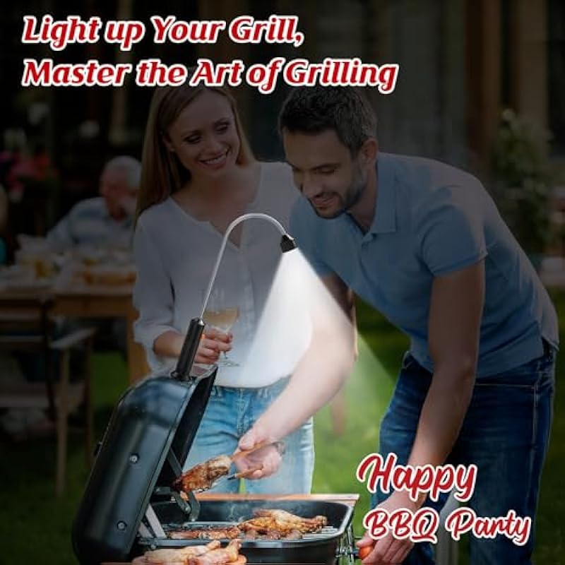 Grill Light BBQ Grilling Accessories: Unique Fathers Day Dad Gifts, Birthday Gifts for Men Women Grandpa Husband, Outdoor Bright Magnetic LED BBQ Light, Smoker Grill Accessories Grill Tools, 2 Pack
