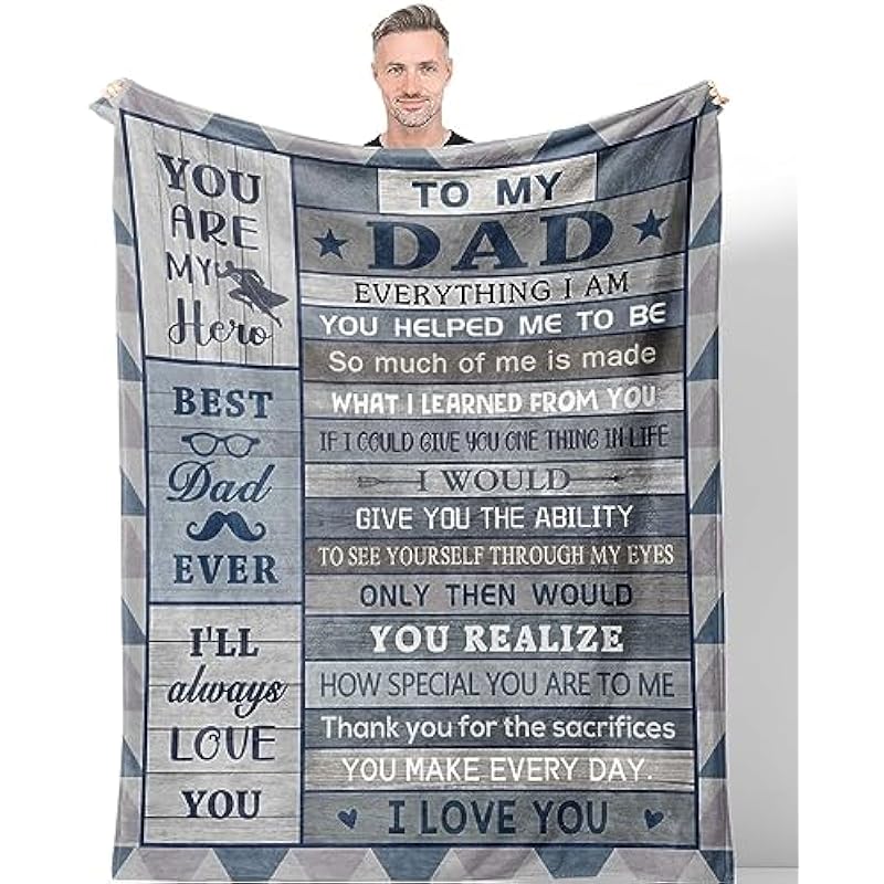 Gifts for Dad, Dad Gifts, Dad Birthday Gift, Funny Dad Gifts for Birthday, Birthday Gifts for Dad, New Dad Gifts, Gifts for Dad from Daughter, Best Dad Ever Gift Ideas Blanket 60″X50″