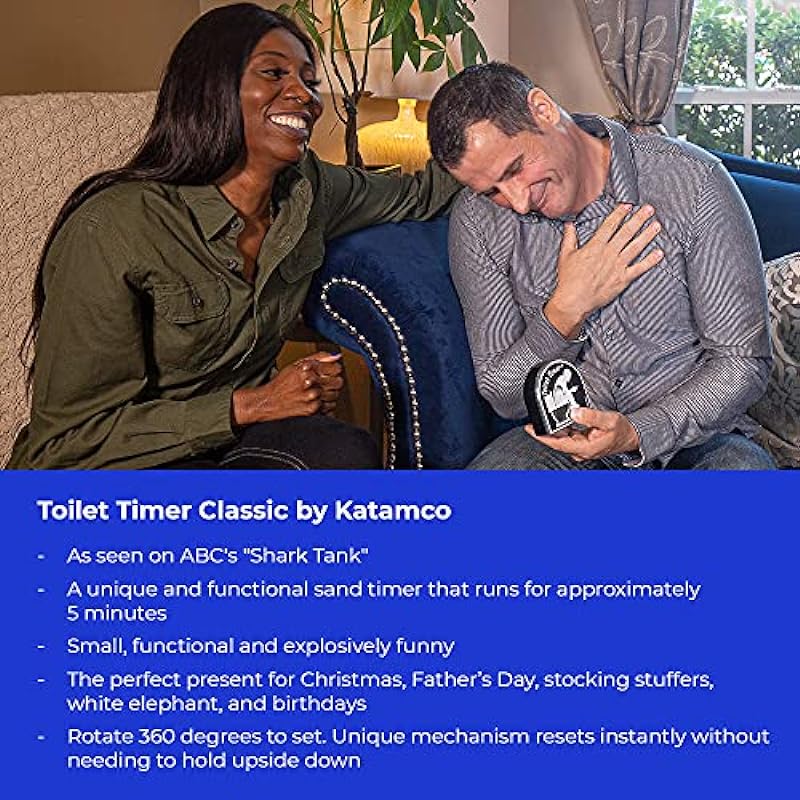Katamco The Original Toilet Timer (Classic), As Seen on Shark Tank. Funny Gift for Men, Husband, Dad, Son, Birthday, Christmas, Father’s Day.
